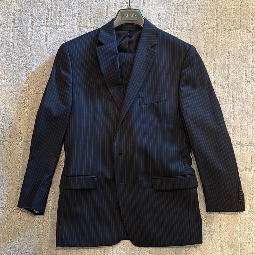 Lauren RL Black Pinstripe Suit.